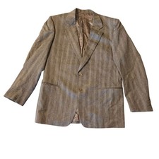 Canali Milano Men 100 pure Wool Blend Herringbone Pattern Suit Jacket Blazer 42