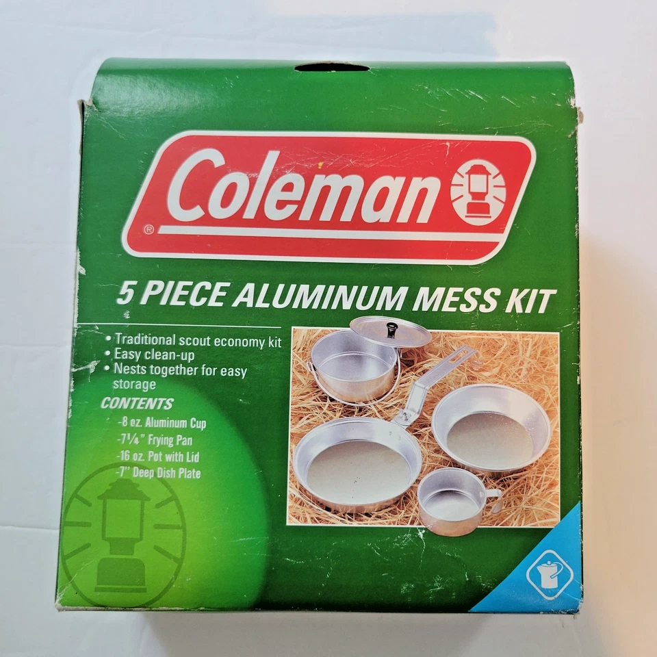 Coleman 5 Piece Aluminum Mess Kit Traditional Scout Kit New In Box - Image 2 of 3