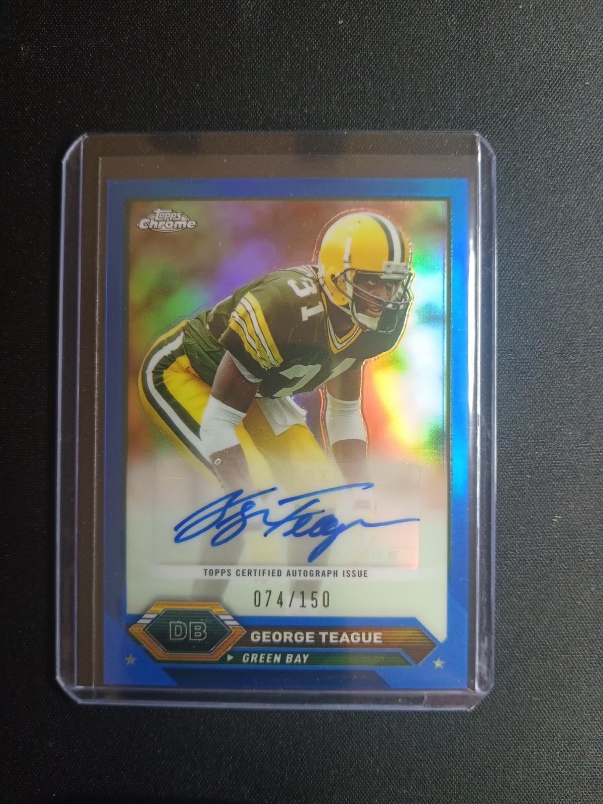 2023 Topps Composite #TCA-GT George Teague Topps Chrome Autographs Blue #/150