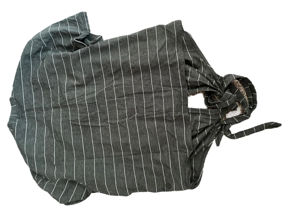 lululemon T-shirt Femme Gris Rayé Nœud Casual (EU 34, INT XS) - Photo 2/4