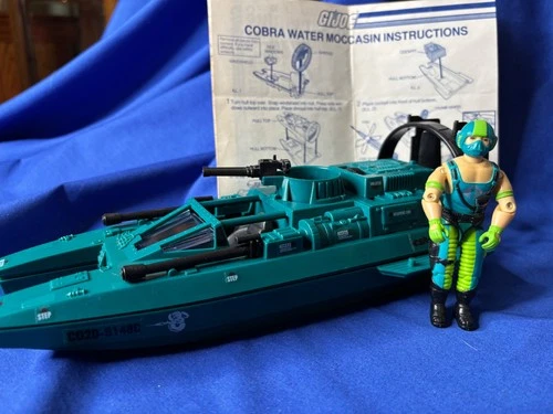 1984 G.I. Joe Cobra Water Moccasin Original Box, Complete