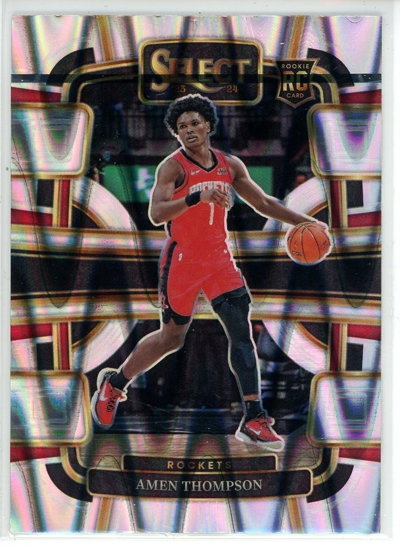 2023-24 Panini Select Concourse Amen Thompson Tectonic Prizm Rookie RC