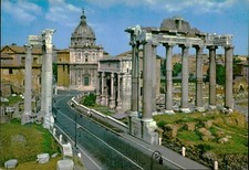 Vintage Postcard Roman Forum Ruins Rome Italy PLURIGRAF 6x4