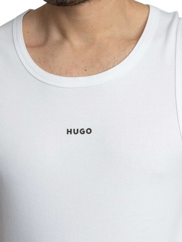HUGO Herren Tanktop Dapota Logo, weiß - Bild 4 von 5