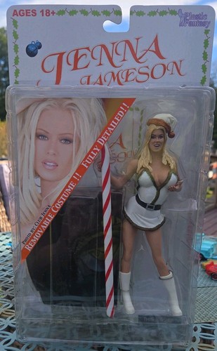 Jenna Jameson Sexy Santa White & Gold Adult Superstars Action Figure Rare 2003!