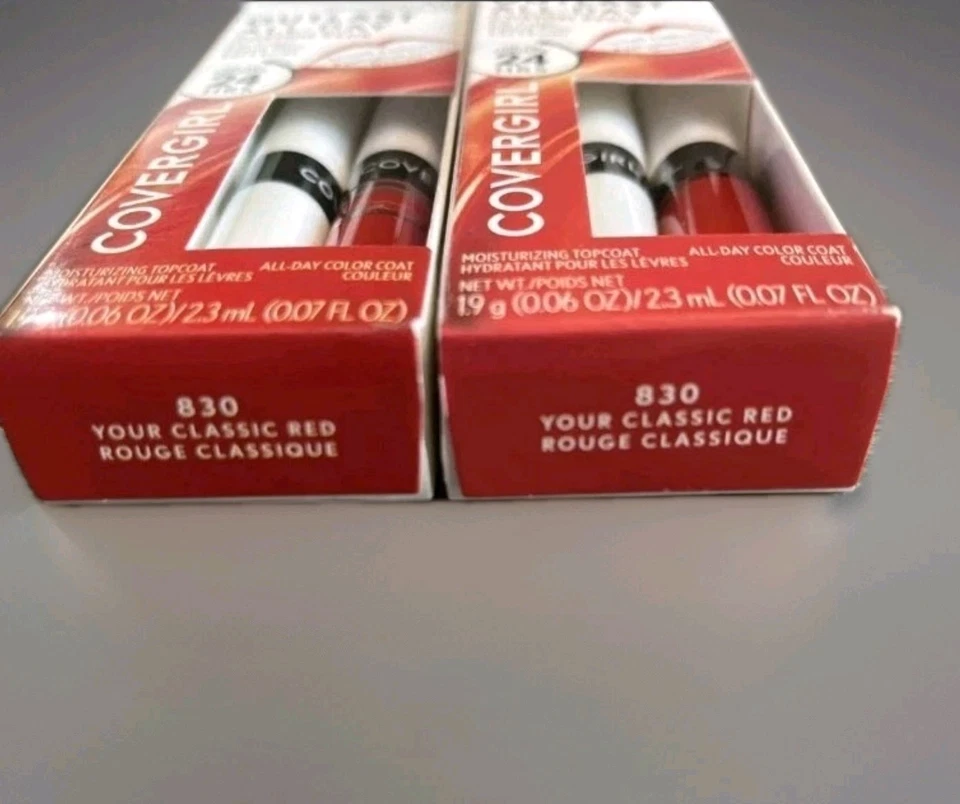 2 Pack: Covergirl Outlast All Day Lip Color #830 Your Classic Red New - Image 2 of 3