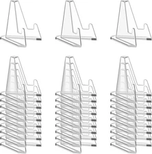 30 Pack Acrylic Card Display Stands Mini Clear Easel Holder for Trading Cards