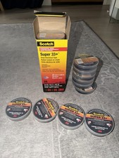 20 Rolls Black Electrical Tape 3M Scotch 06133 Super 33 Vinyl 52 Ft  66 Ft 