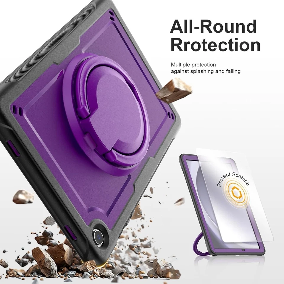 Funda para Tablet Samsung Galaxy Tab A9 Plus A9+ Antigolpes Giratoria Soporte Cubierta Foto 2 de 4