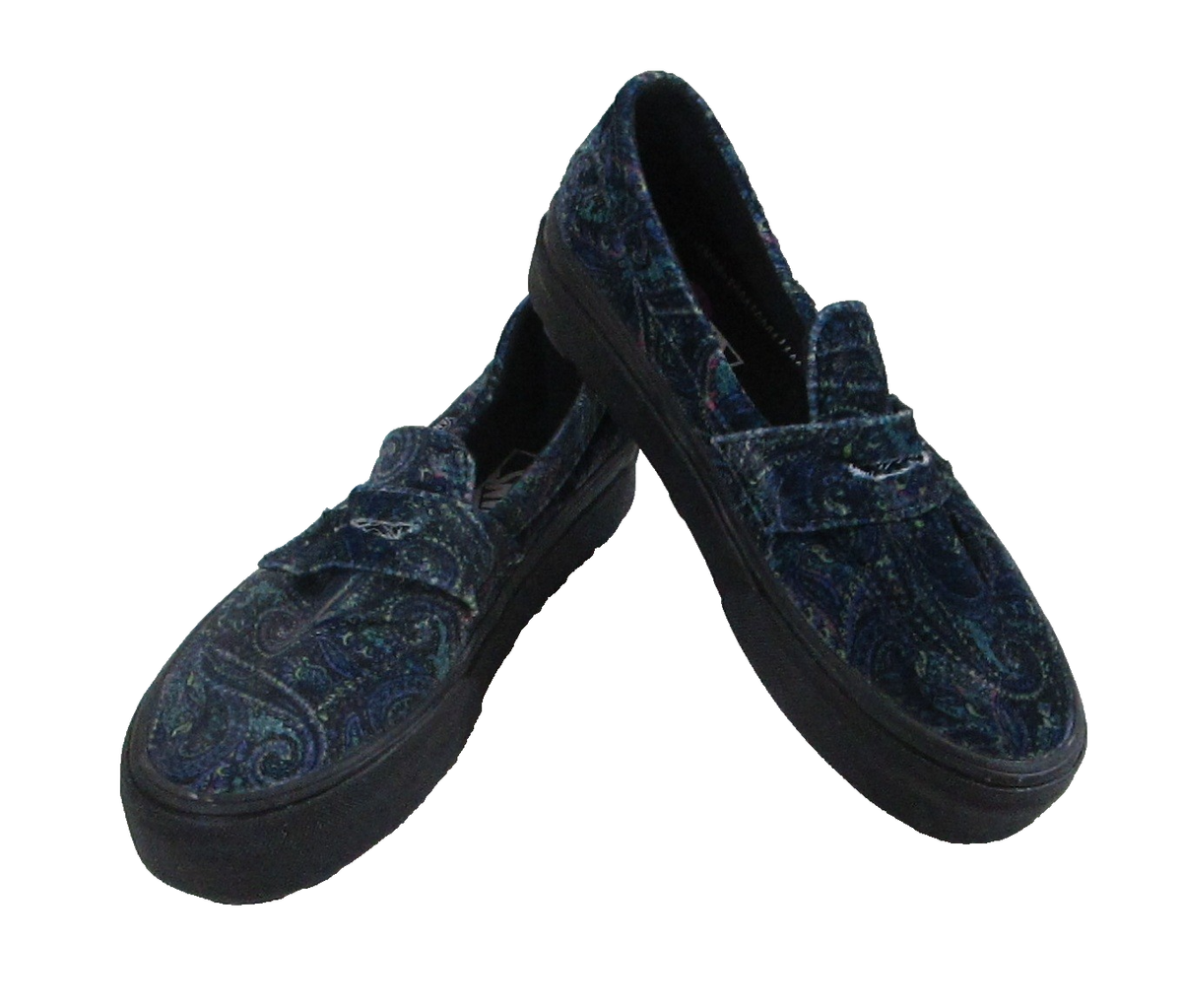 NEW VANS Style 53 Velvet Paisley Penny Loafer Shoes 8 Women/6.5