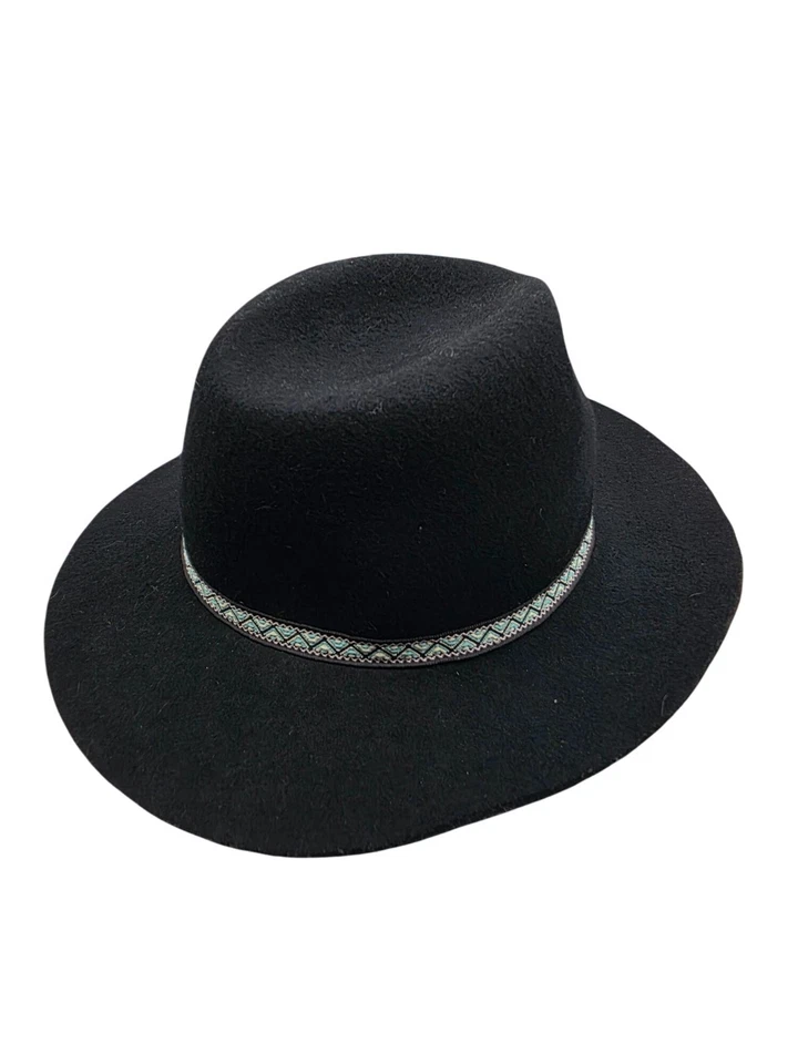 Sombrero Fedora de Lana Negro D&Y con Banda Geométrica Foto 4 de 4