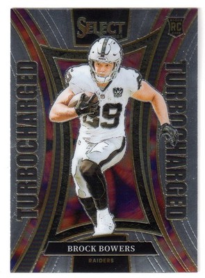 2024 Panini Select #6 BROCK BOWERS 'TURBOCHARGED' RC! RAIDERS