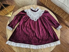 JcPenny Vintage Youth Girls Velvet Lace Dress Size 6 Holiday Christmas