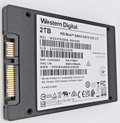 2TB Western Digital WDS2TB3B0A SA510 WD Blue 7mm 2,5'' SATA SSD Solid State