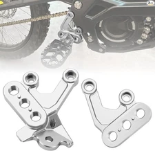 Foot Peg Brackets, Electric Bike CNC Motorcycle FootPeg Pedal Bracket -Silver