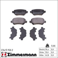 Zimmermann 23417.150.2 Bremsbelagsatz FüR Opel Astra GTC Zafira Zafira Family