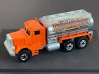 Vintage Hot Wheels Blackwall 1981 ORANGE Peterbilt Tank Truck Construction - NR!