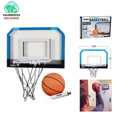 Blue Mini Basketball Hoop with Shatter-Resistant Backboard - Indoor Fitness Fun