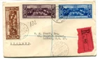 Egypt 1936 Anglo-Egyptian Treaty set used on plain registered f.d.c. to London