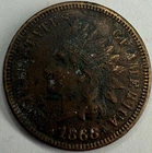 1868 Indian Head Cent Exact Coin Imaged #IND913