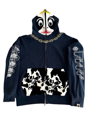 OG Bape Aoyama Royal Cow Full Zip Hoodie | eBay