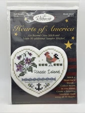 The Victoria Sampler HEARTS OF AMERICA Half Rhode/Cross Stitch Kit RHODE ISLAND