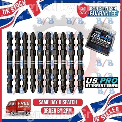 USPRO 65 MM DOPPELENDIGER SCHLAGSCHRAUBER-BITS PHILIPS TORX TX TRX POZI