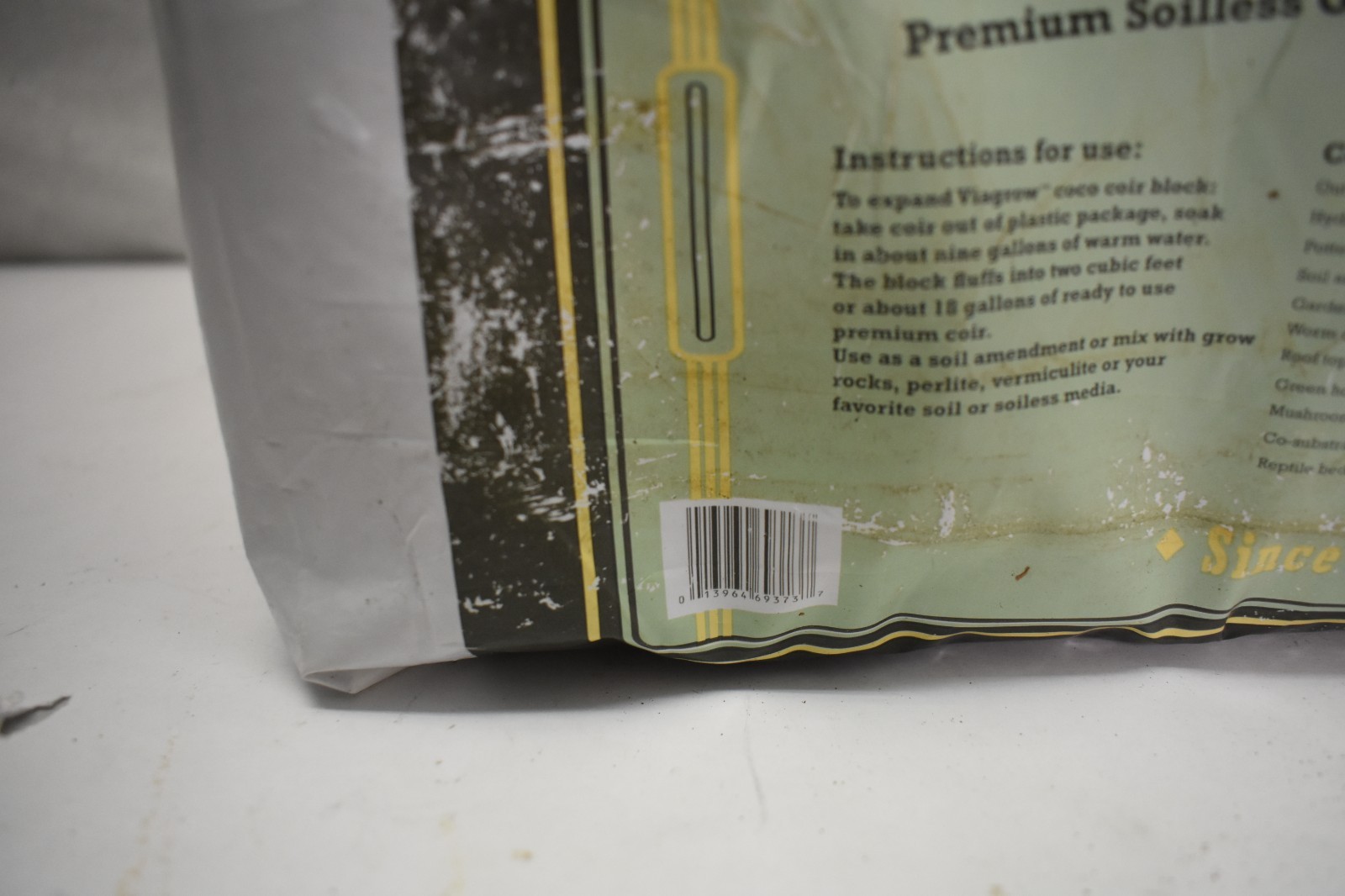 Coconut Coir Block Soilless Media Grate Outdoor Gardening 11 lb Bag 5kg 18 Gal