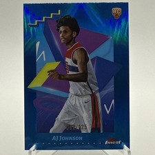 AJ Johnson 2024-25 Finest #253 - Blue Refractor 62/125 SP Wizards Rookie Mavs