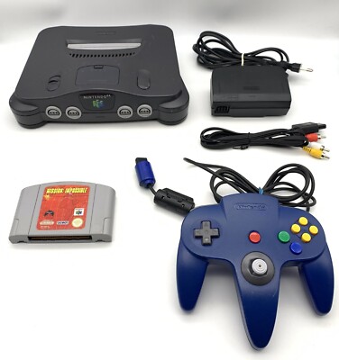 Nintendo 64 Konsole | N64 Schwarz | inkl. Kabel, Controller & Spiel