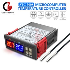 AC110-220V Dual Display STC-3008 Temperature Controller Thermostat  NTC Sensor