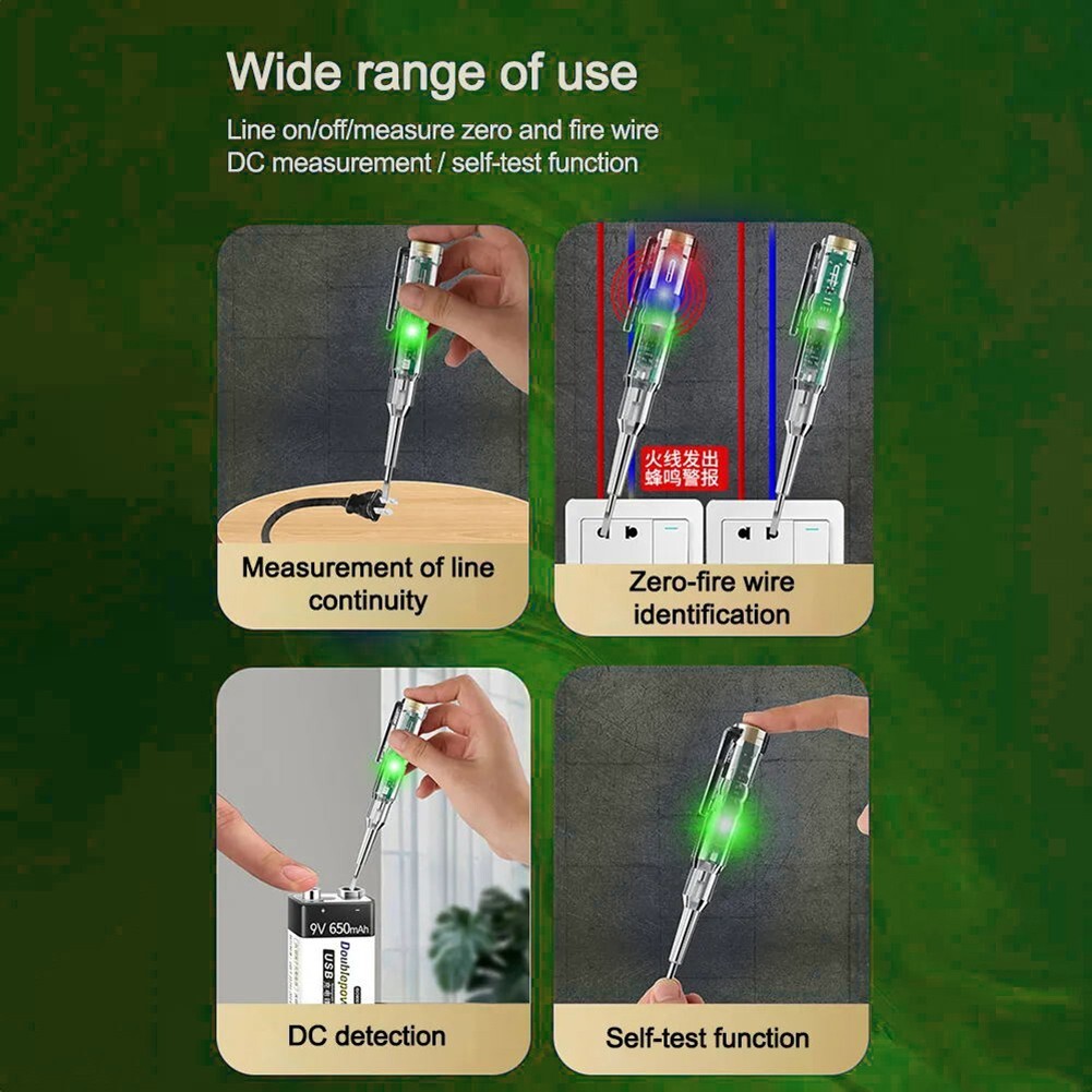Advanced noncontact voltage detection pen with three color LED indicator - Picture 23 of 24