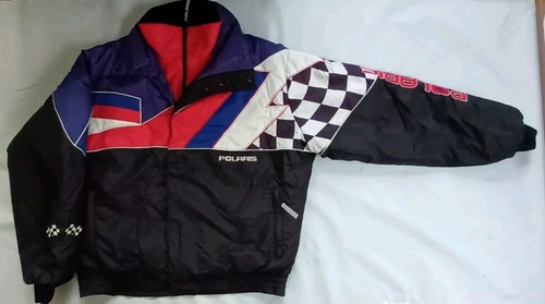 VINTAGE POLARIS INDY RACING FULL ZIPP SNOWMOBILE JACKET SIZE XL - Picture 3 of 11