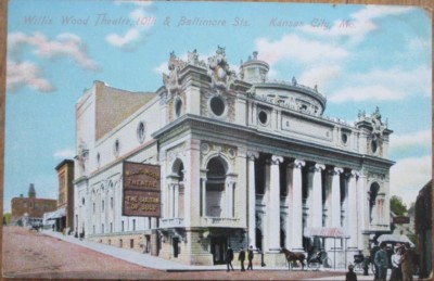 Kansas City MO 1910 Postcard Willis Wood Theatre 
