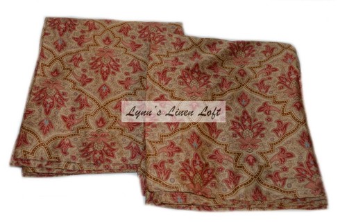 2 RALPH LAUREN Langham Red & Gold EURO SHAMS NEW COTTON SATEEN ORIGINAL - Picture 2 of 5