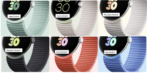 Nuovo 2025 Google - Pixel Watch 4 cinturini attivi, tessuti, pelle, metallo, misura a scelta - Foto 6 di 55