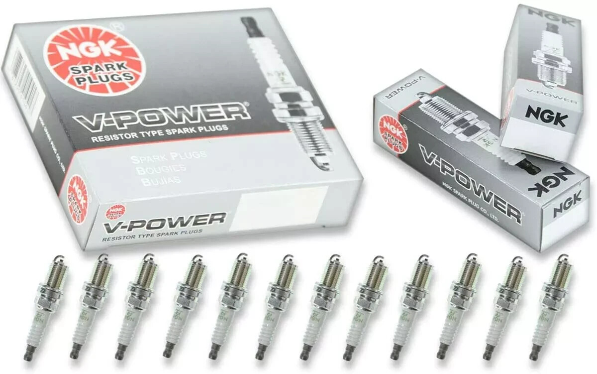 NGK V-POWER Spark Plugs Set of 12 for Mercedes-Benz ML320 3.2L V6 1998-2002