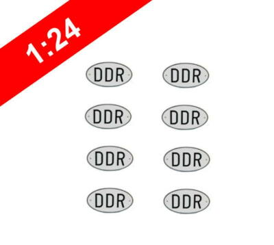 DDR Aufkleber Sticker Decals Modellbau z.B.f. Lada, Trabant, Wartburg 1:24