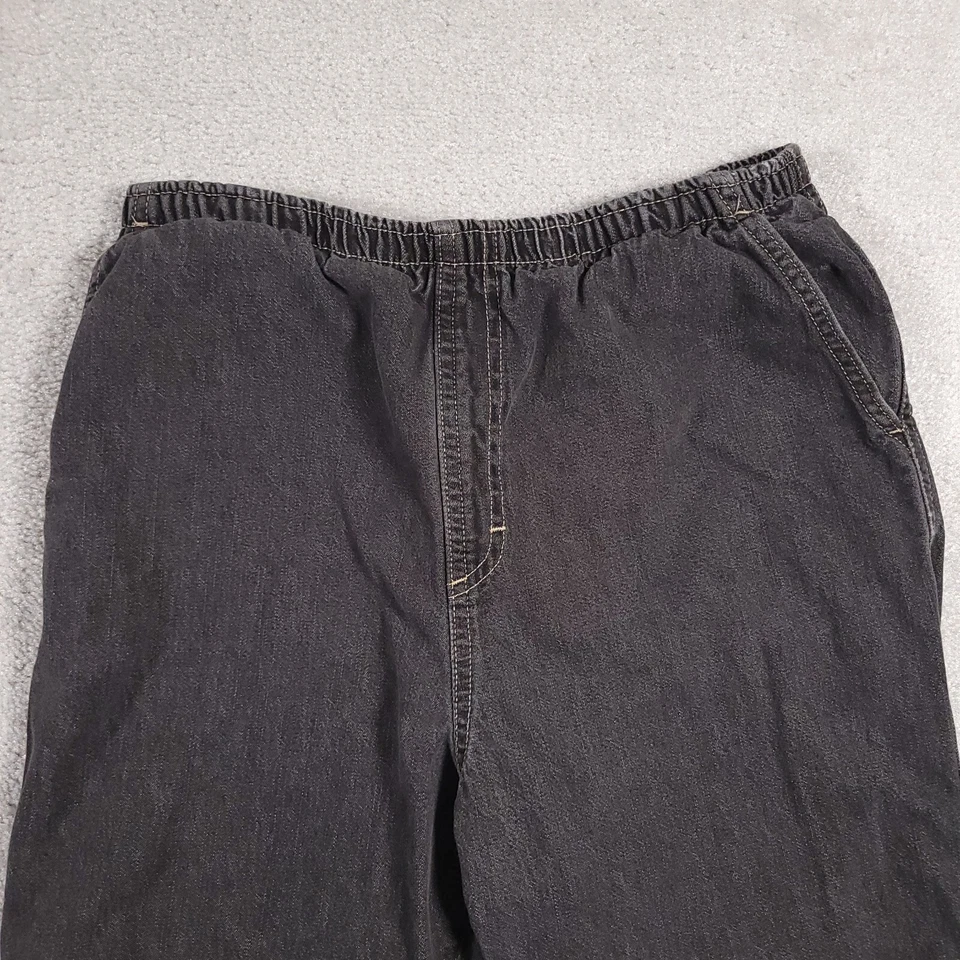 Vintage White Stag Elastic Stretch Pull On Pants Womens 10 Charcoal Hemmed 25.5" - Image 3 of 4