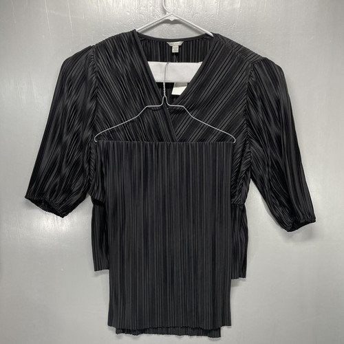 Est. 1946 Black pleated 3/4 Sleeve Wide Leg Pant Top Set Plus Size 18/20W NWT
