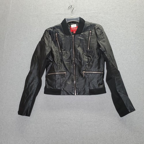 guess black moto jacket