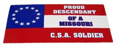 Lot Of 6 Proud Descendant Of A Missouri Csa Soldier Decal Bumper Sticker