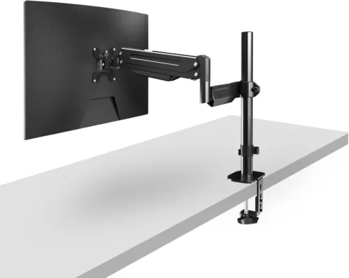 Pholiten Single Monitor Arm Gas, Adjustable Single Monitor Desk Mount for Most-