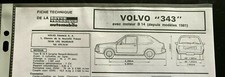 8)Fiche Technique R.T.A (RTA); Volvo "343" avec moteur B 14 (depuis 1981)