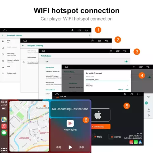 Radio estéreo para automóvil de 10,1"" 2Din Android 13 Apple CarPlay GPS WiFi pantalla táctil reproducción - Imagen 7 de 16