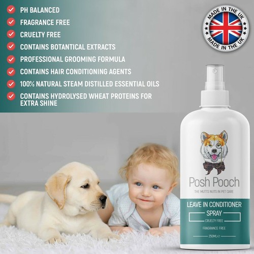 Leave in Conditioner For Dogs 2 in 1 Moisturiser Detangle Hypoallergenic Spray - Picture 2 of 7