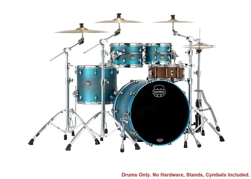 Mapex Saturn Evolution Classic Birch Exotic Azure Burst Drums Shells 22_10_12_16