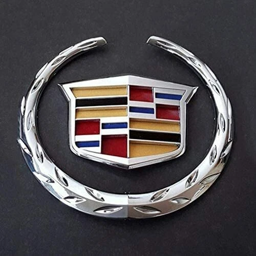 Rejilla Delantera Cadillac 6" Emblema Capucha Insignia Logo Cromo Color Símbolo Nuevo Adorno Foto 2 de 4