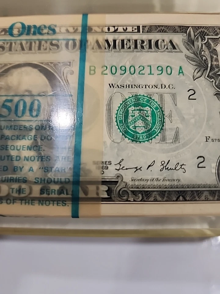 PISAPAPELES VINTAGE 1969D POP ART 500 EN BILLETES DE DÓLAR LUCITE Foto 3 de 4