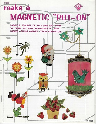 Make a Magnetic ''Put-On'' Refrigerator Magnets Kids Craft How to Instruction Book